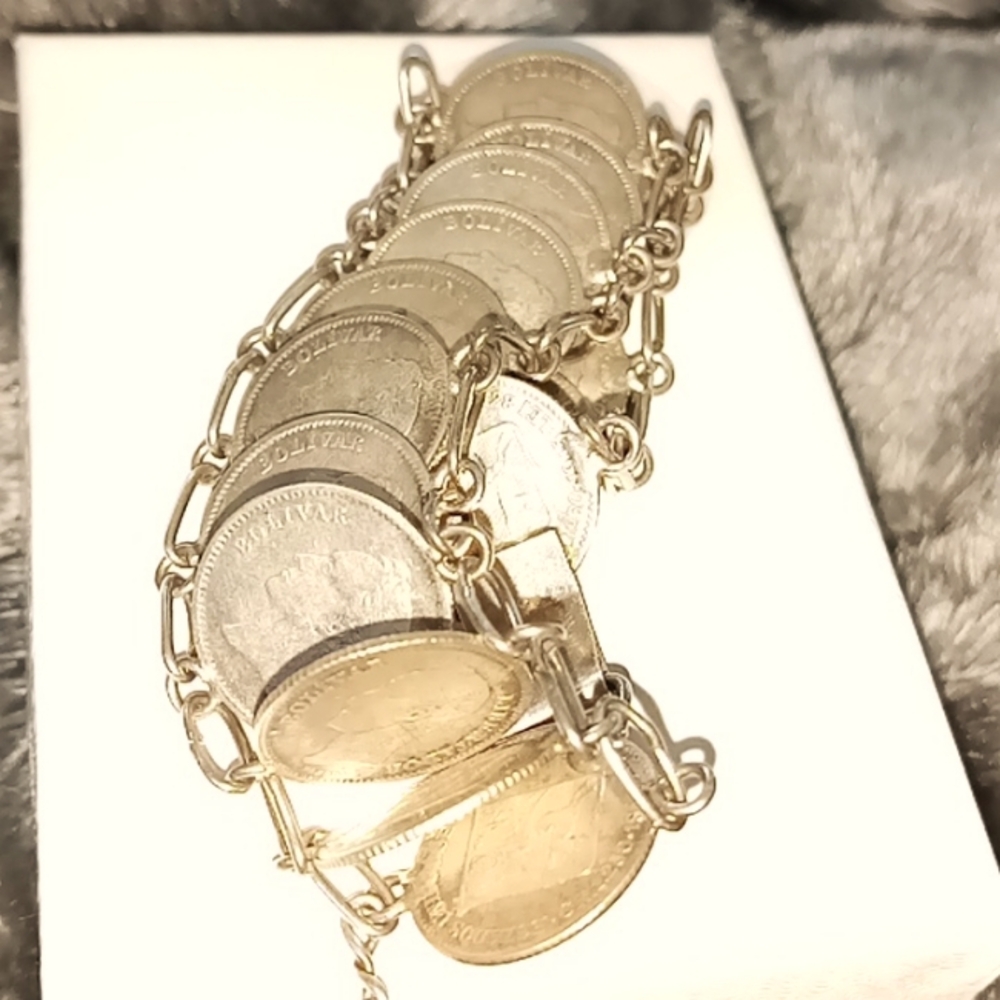 Bracelet silver coins 19 silver coins
